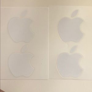 SIX Apple stickers received from Apple product